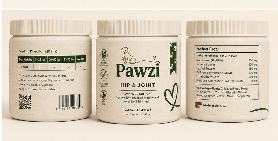 Pawzi Hip & Joint Support Chews